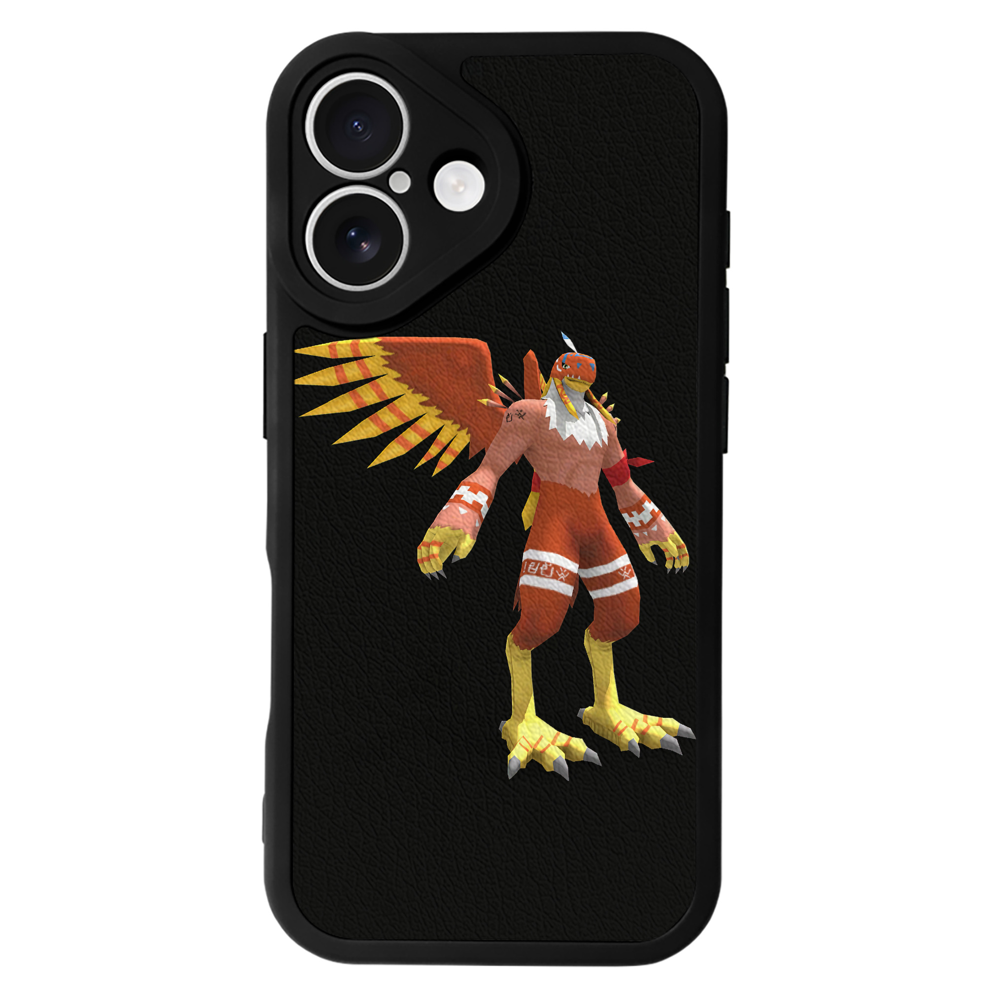（画像用） Digimon デジタルモンスター/デジモン 【iPhone 16シリーズ対応】シリコンスマホケース（レザー調） 材質：シリコン